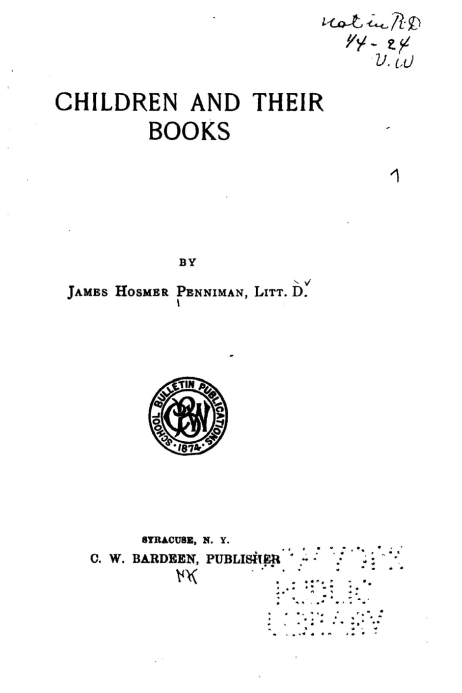 Children and Their Books Contemporary literature