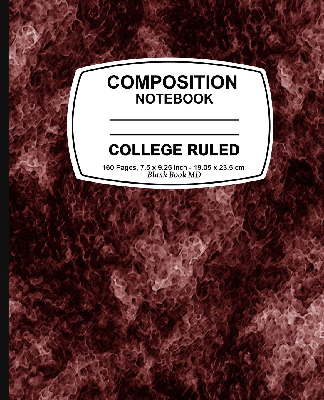 Composition Notebook: Red Marble,College Ruled, Lined Composition Notebook, 7.5 x 9.25, 160 Pages For for School / Teacher / Office / Student Composition Book Education & Training