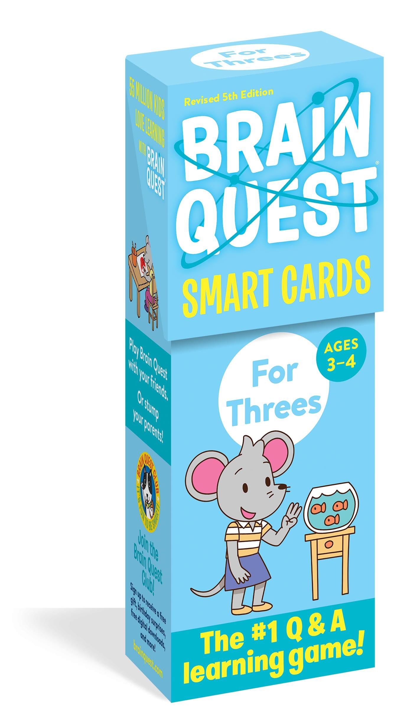 Brain Quest For Threes Smart Cards Revised 5th Edition: Ages 3-4 (Brain Quest Smart Cards) Non-fiction