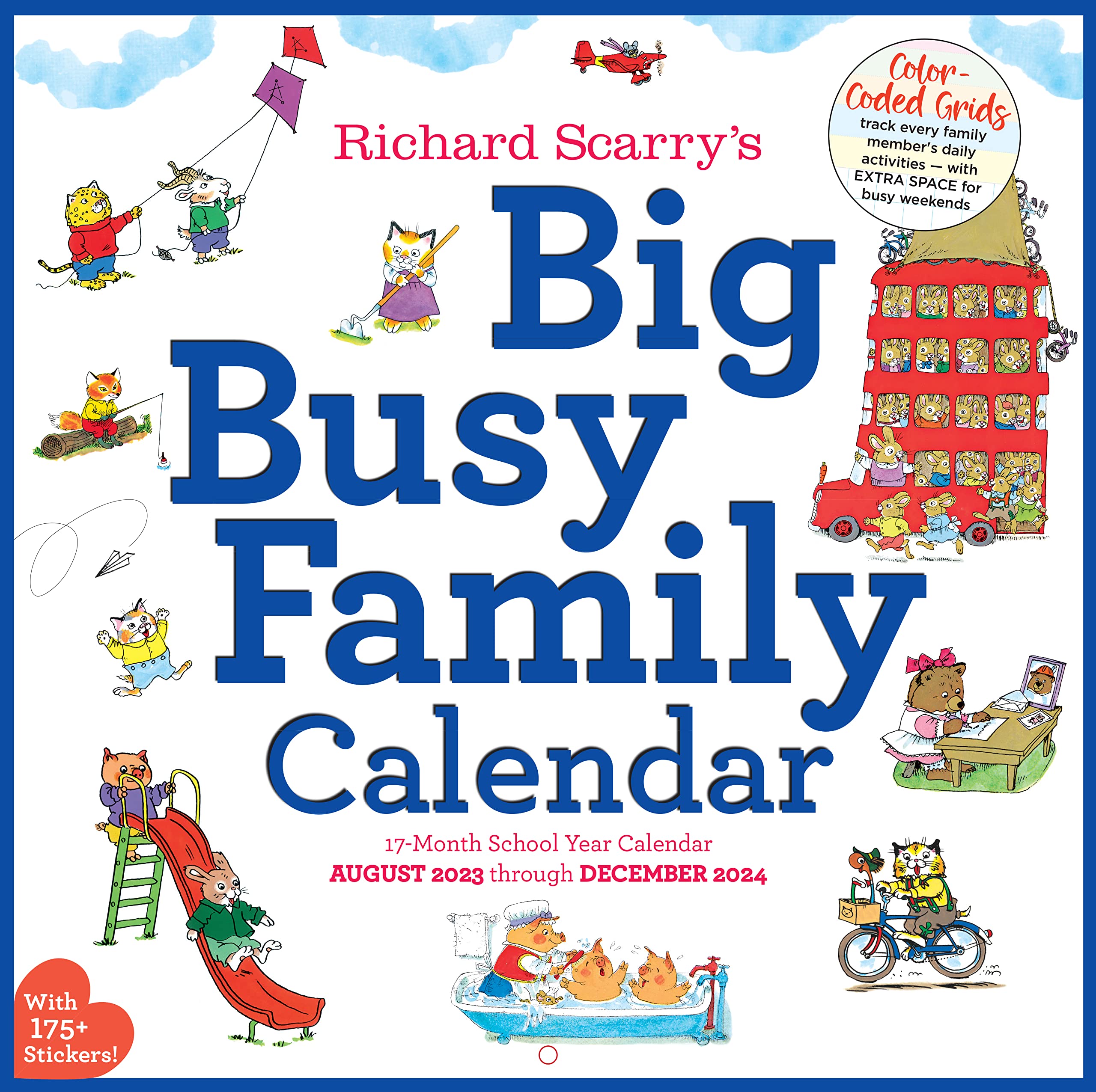 Richard Scarry Big Busy Family 2024 Wall Calendar: Track Every Family Member's Daily Activities Film, Art & Culture