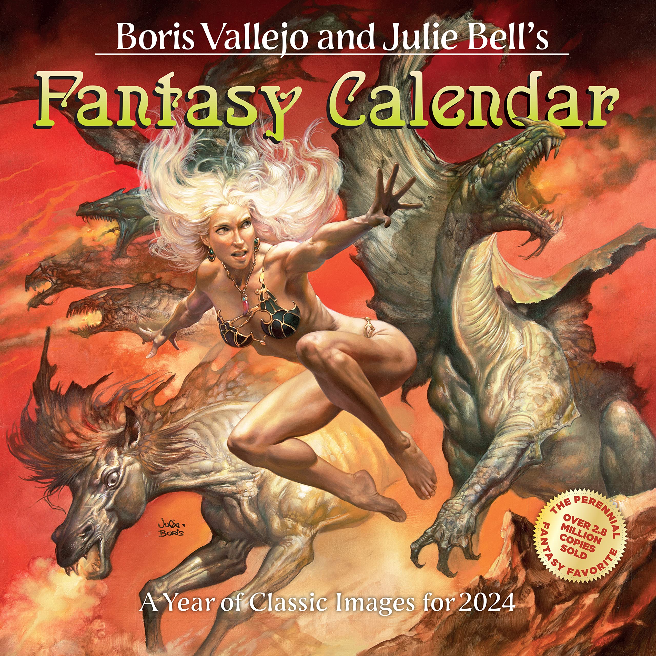 Boris Vallejo & Julie Bell's Fantasy Wall Calendar 2024: A Year of Classic Images for 2024 Film, Art & Culture
