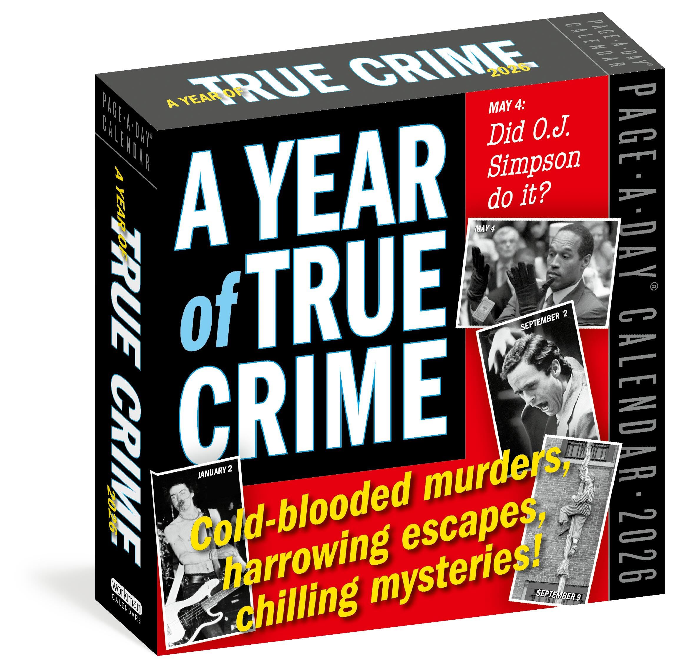 Year of True Crime Page-A-Day® Calendar 2026: Cold-blooded murders, harrowing escapes, chilling mysteries! Leisure, Home & Garden