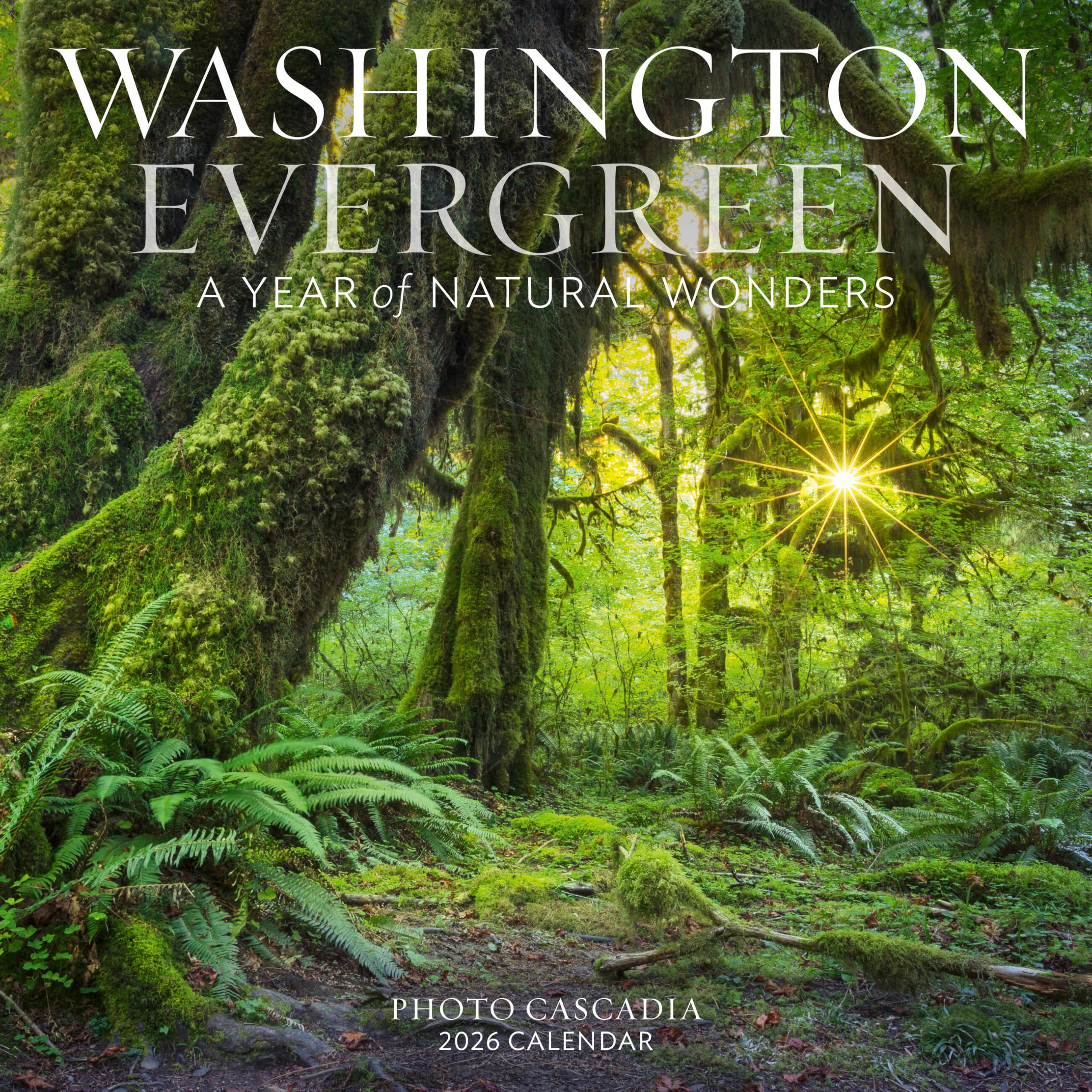 Washington Evergreen Wall Calendar 2026: A Year of Natural Wonders Mathematics