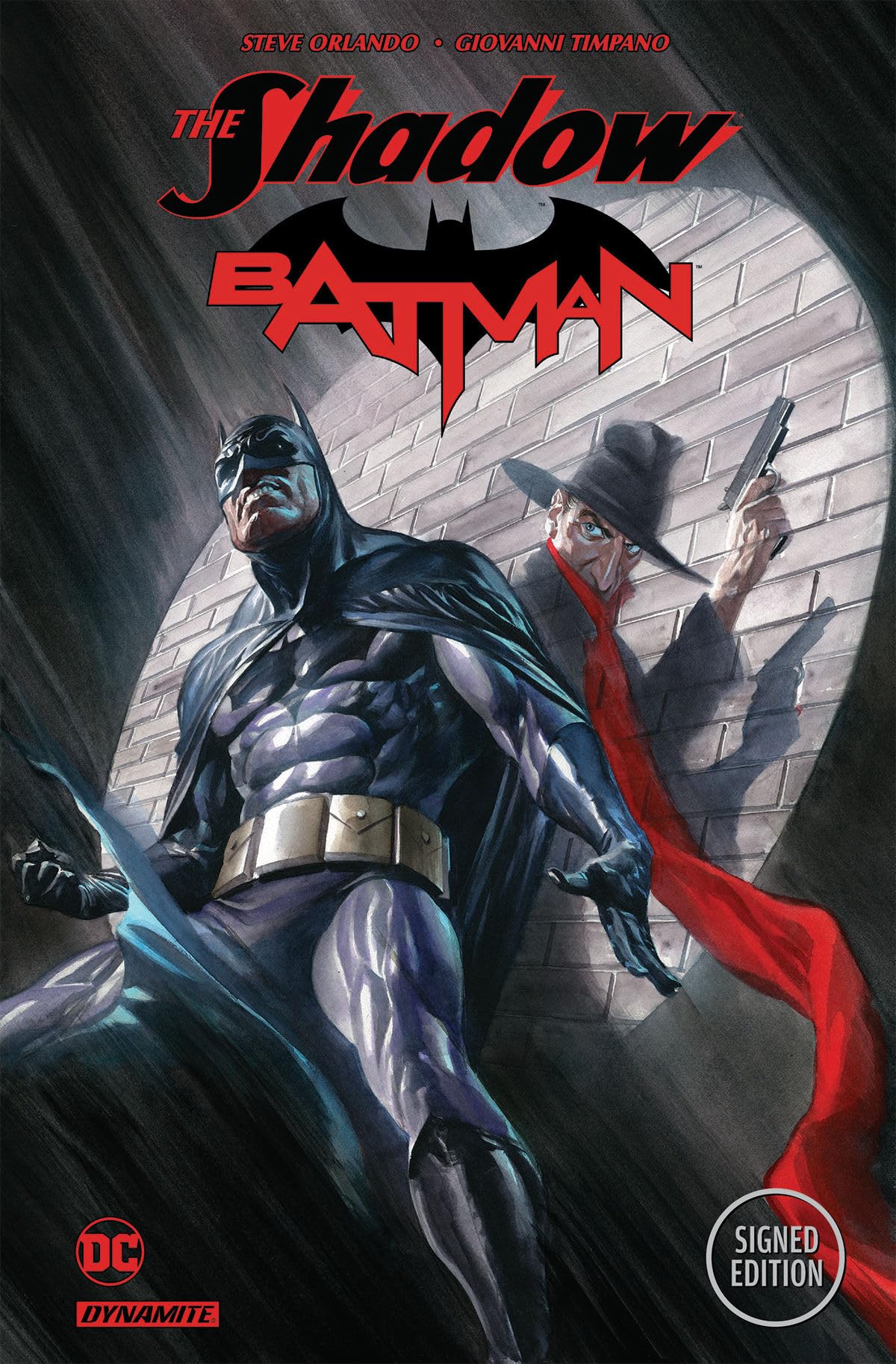 The SHADOW/BATMAN HC Steve Orlando Signed Ed. book