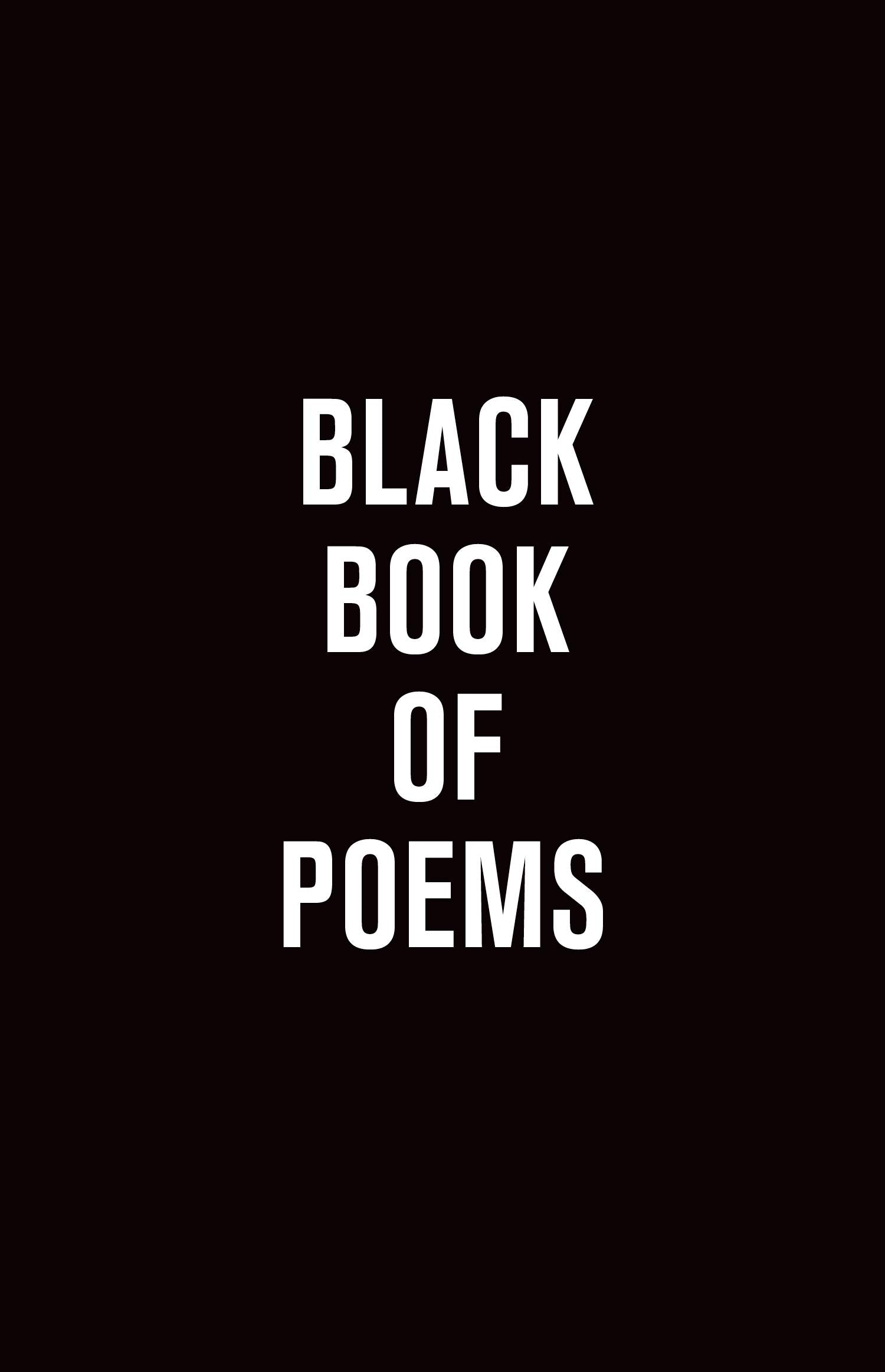 Black Book of Poems Poetry