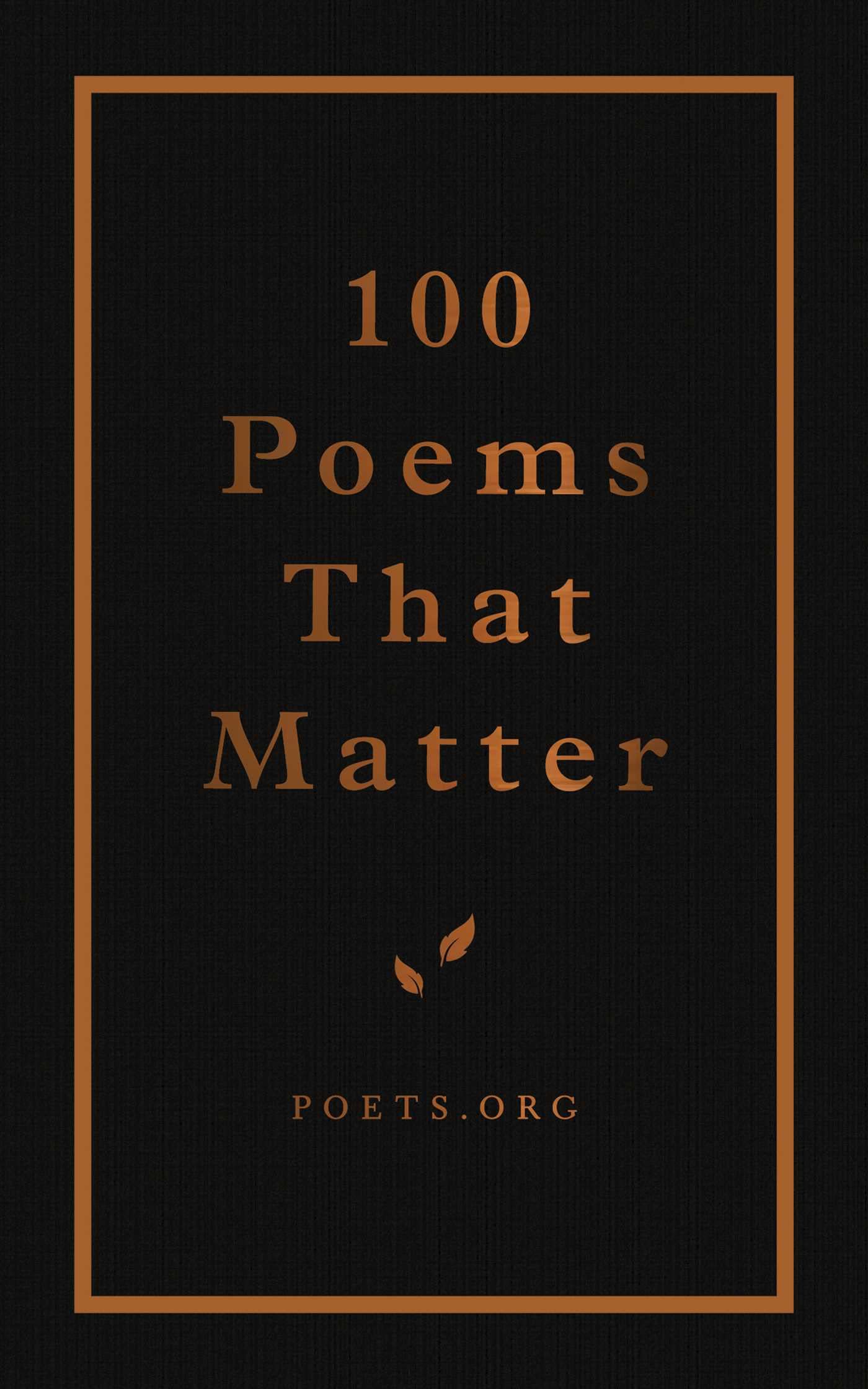 100 Poems That Matter Poetry