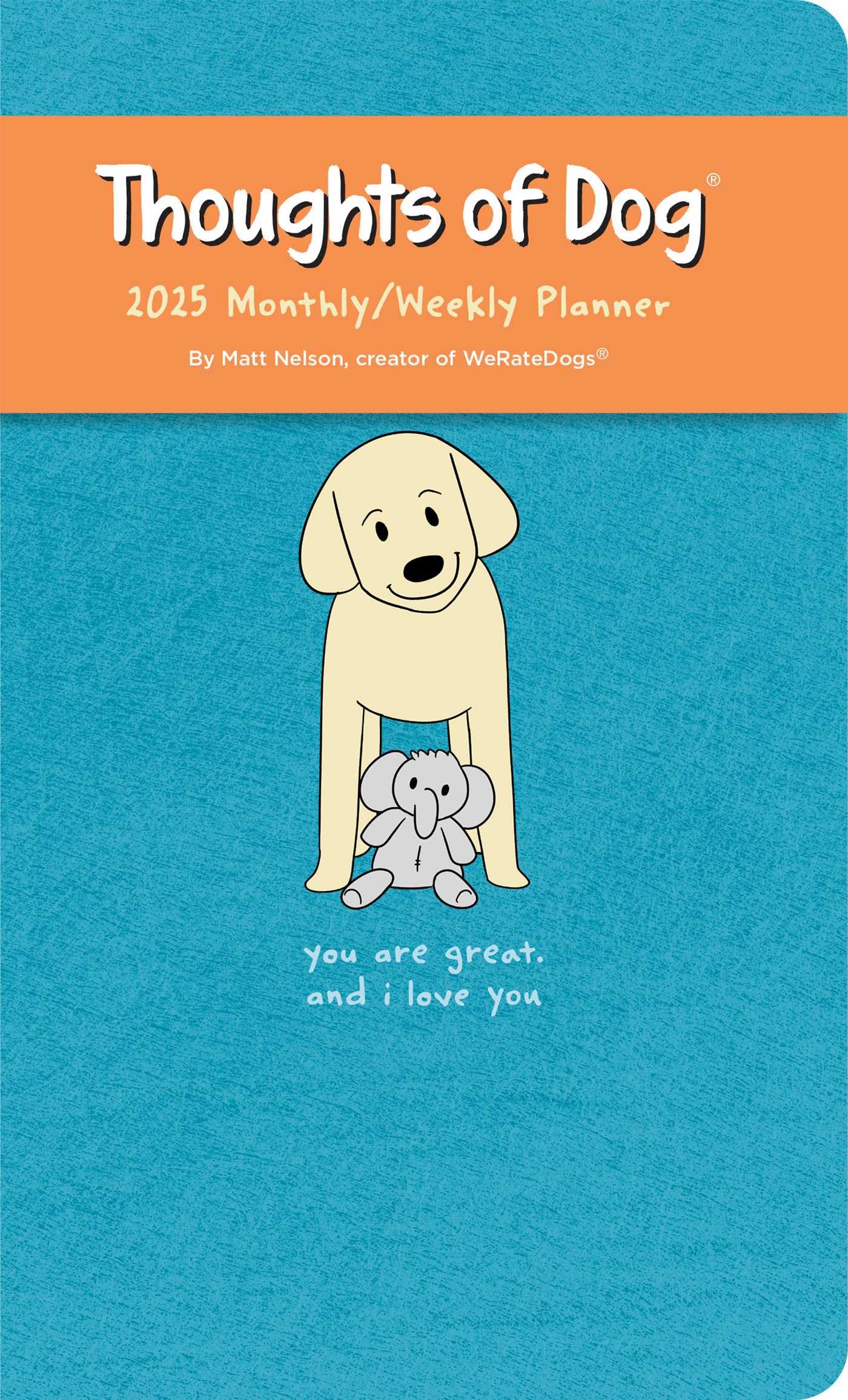 Thoughts of Dog 12-Month 2025 Weekly/Monthly Planner Calendar Cartoons