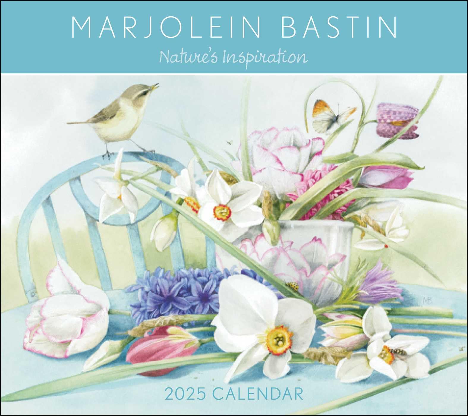 Marjolein Bastin Nature's Inspiration 2025 Deluxe Wall Calendar with Print Film, Art & Culture