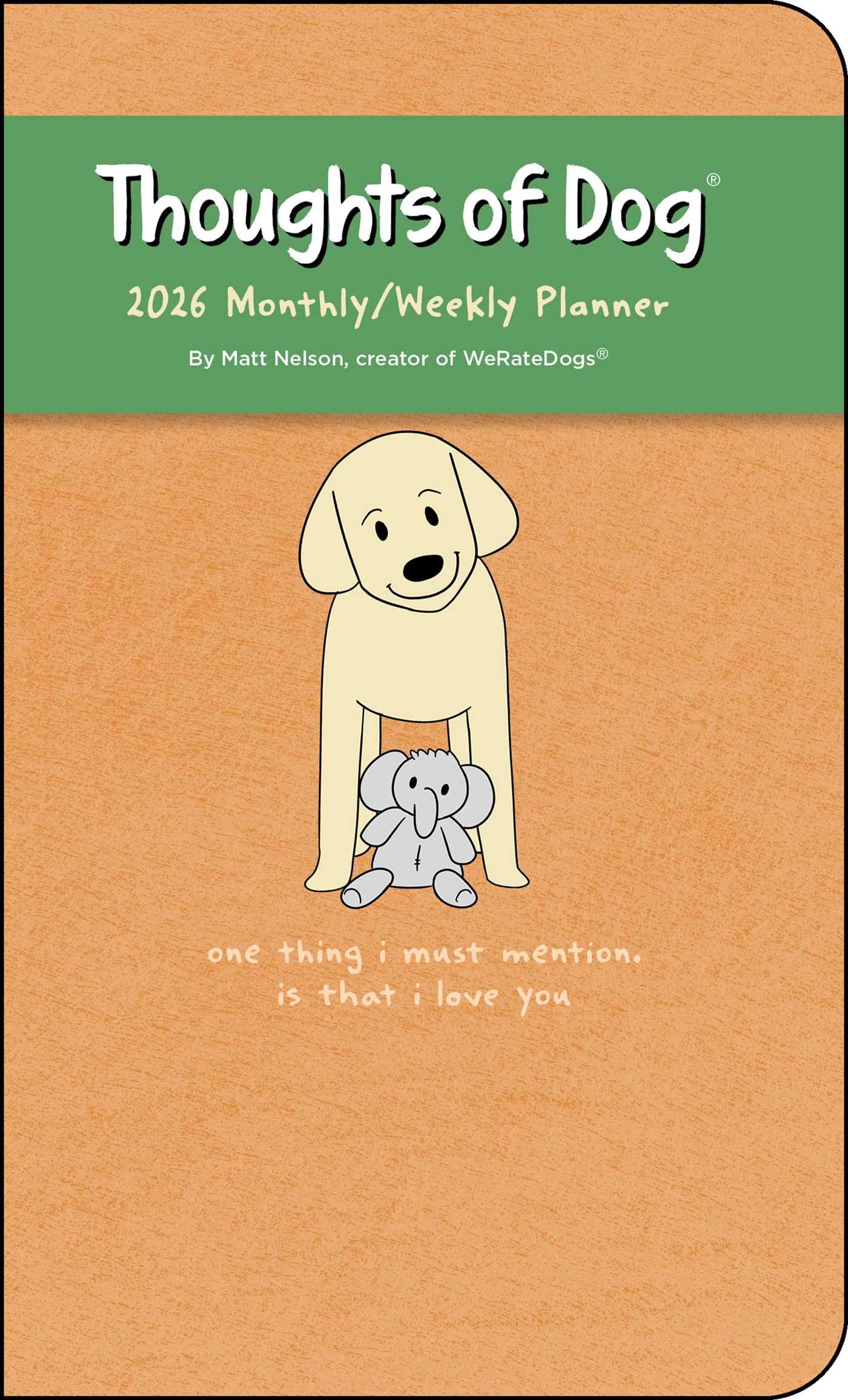 Thoughts of Dog 12-Month 2026 Weekly/Monthly Planner Calendar Business, Finance & Career