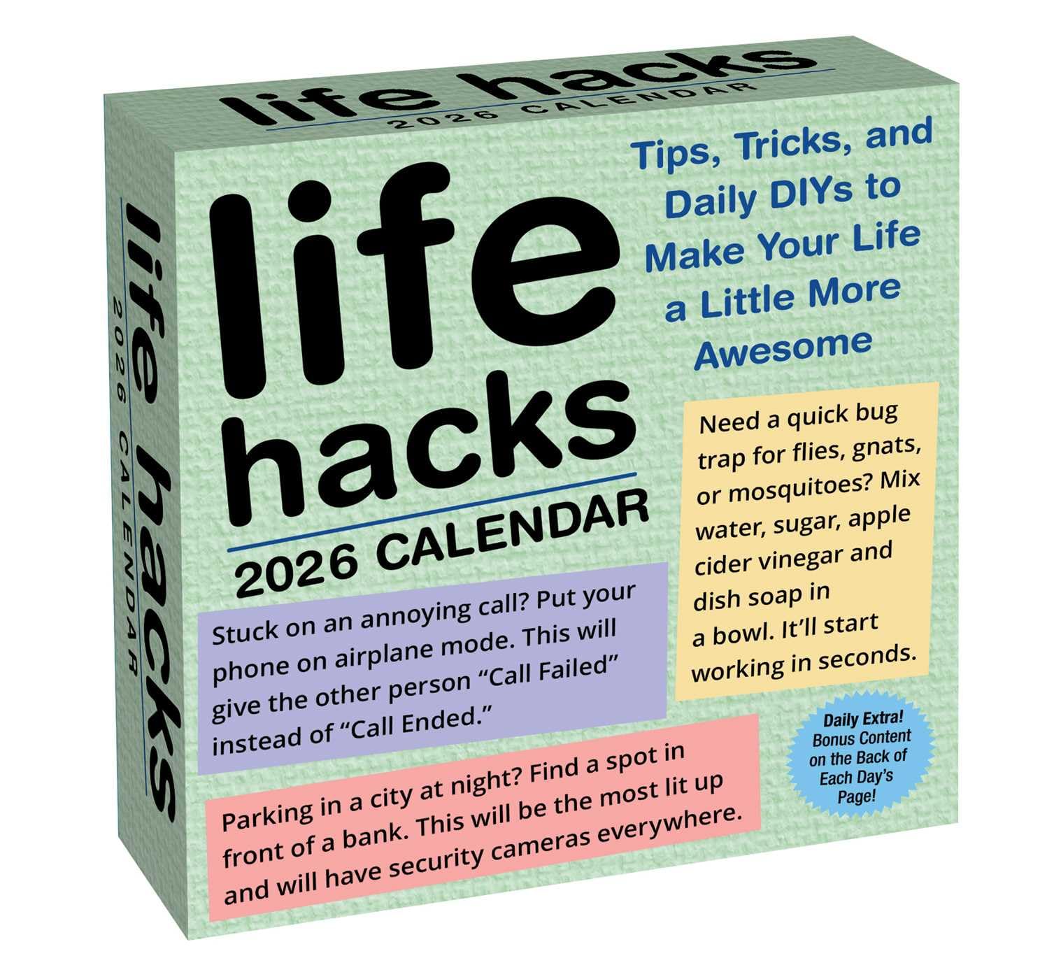 Life Hacks 2026 Day-to-Day Calendar Hobbies & Crafts