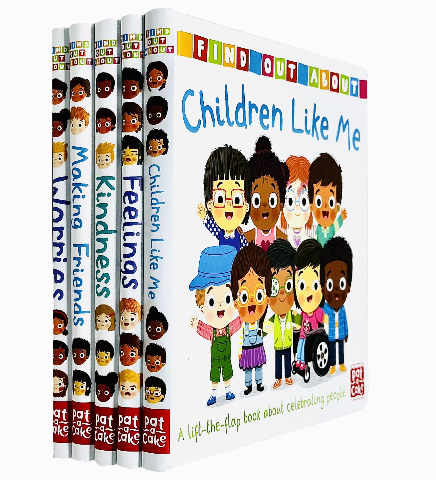 A lift-the-flap Find out About Series 5 Books Collection Set(Feelings, Kindness, Making Friends, Children Like Me & Worries) Non-fiction