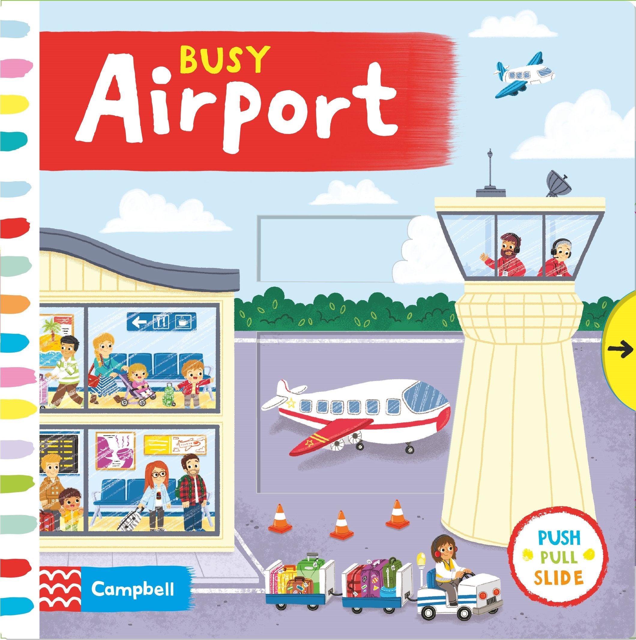 Busy Airport: A Push, Pull, Slide Book (Campbell Busy Books, 1) Parents & Children
