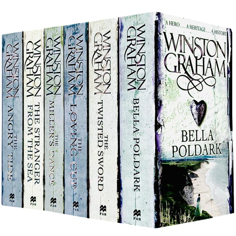 Poldark von Winston Graham Serie Bücher 7–12 Geschenkbox-Set-Sammlungsset (Angry Tide, Stranger From The Sea, Miller's Dance, Loving Cup, Twisted Sword & Bella Poldark) Detective & CSI