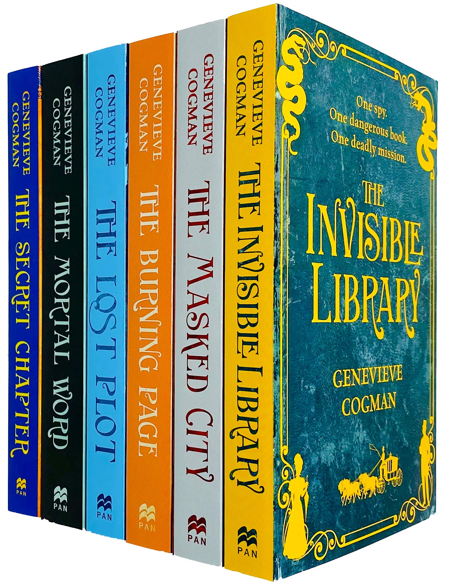 The Invisible Library Series 6 Books Collection Set by Genevieve Cogman (Invisible Library, Masked City, Burning Page, Lost Plot, Mortal Word & Secret Chapter) Contemporary literature