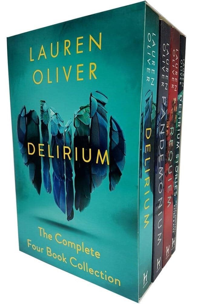 Delirium Series The Complete 4 Books Collection Box Set by Lauren Oliver (Delirium, Pandemonium, Requiem & Delirium Stories) Novels & Short Stories