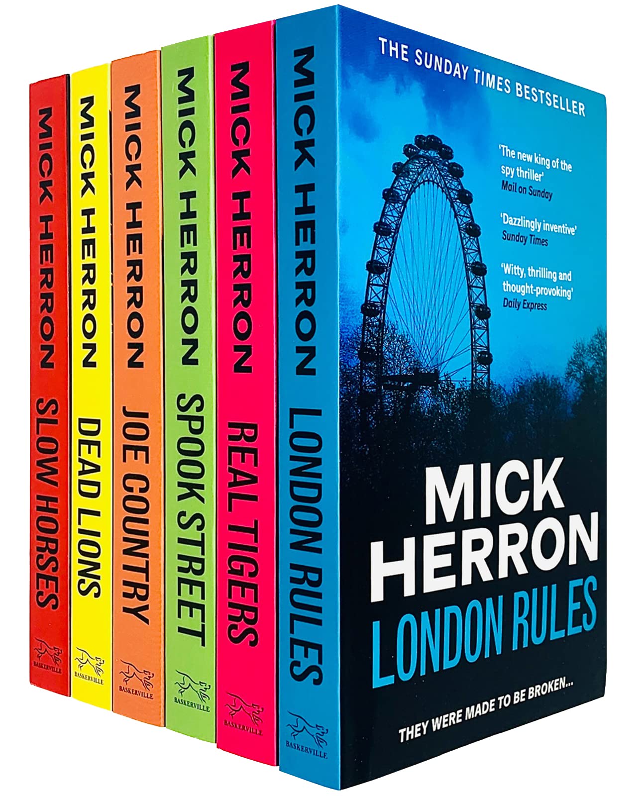Slough House Thriller Series Books 1 - 6 Collection Box Set by Mick Herron (Slow Horses, Dead Lions, Real Tigers, Spook Street, London Rules & Joe Country) Horror & Mystery