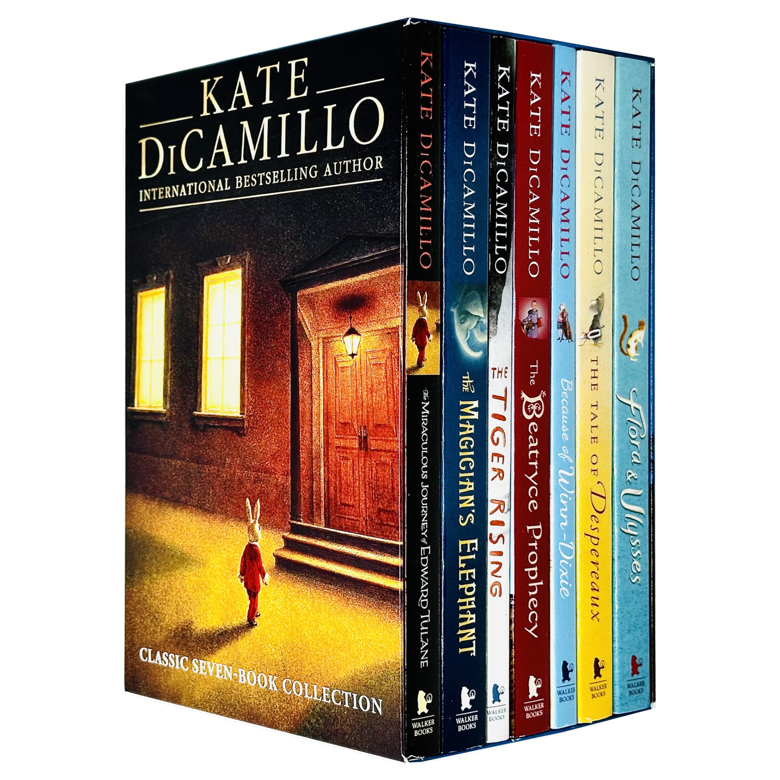 Kate Dicamillo 7 Books Collection Box Set (The Miraculous Journey of Edward Tulane, Magician's Elephant, Tiger Rising, Beatryce Prophecy, Because of Winn-Dixie, Tale of Despereaux & Flora & Ulysses) Books