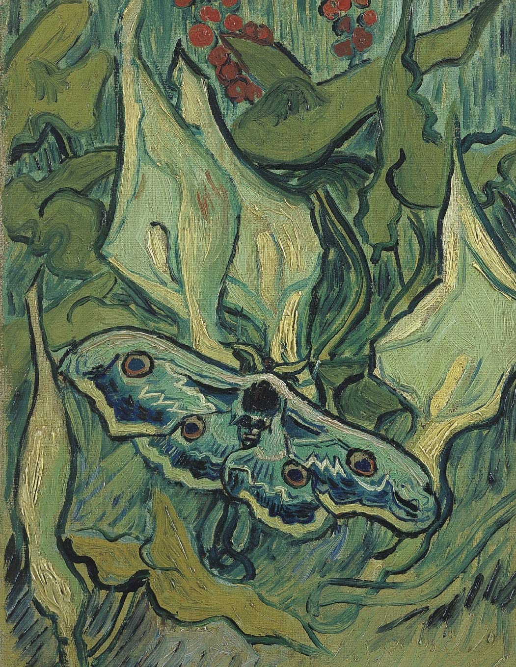 Giant Peacock Moth, Vincent van Gogh. Blank journal: 150 blank pages, 8,5x11 inch (21.59 x 27.94 cm) Soft cover Film, Art & Culture