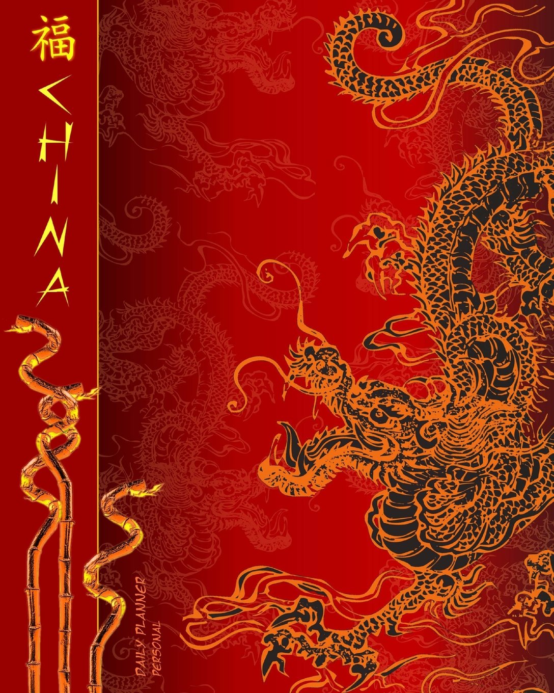Daily Planner - Personal: Day Planner ( Weekly at a glance layout with goals * Start any time of year * 52 spacious weeks * Large softback 8” x 10” ... Dragon ] (Daily Planners & Organizers) Business, Finance & Career