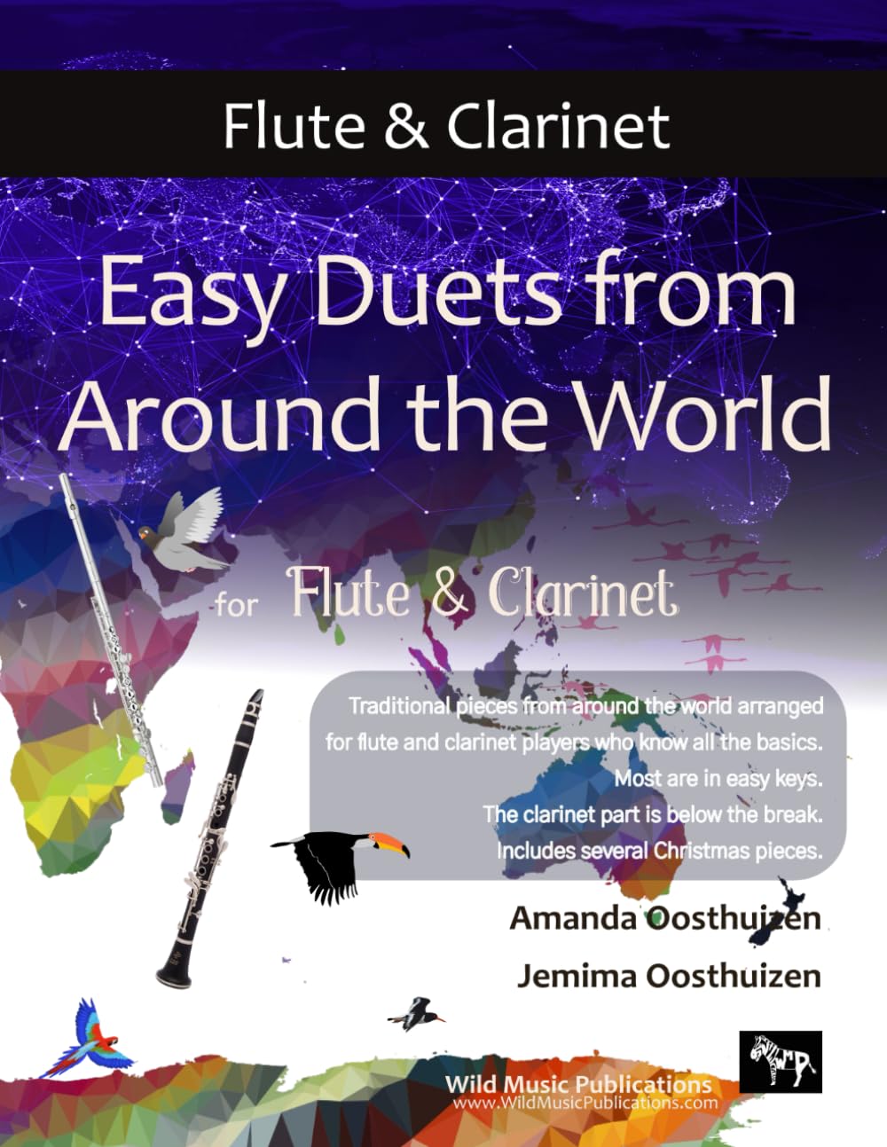 Easy Duets from Around the World for Flute and Clarinet: 26 pieces arranged for two equal flute and clarinet players who know the basics. Flute part ... Clarinet Duets for Beginners and Improvers) Sheet Music