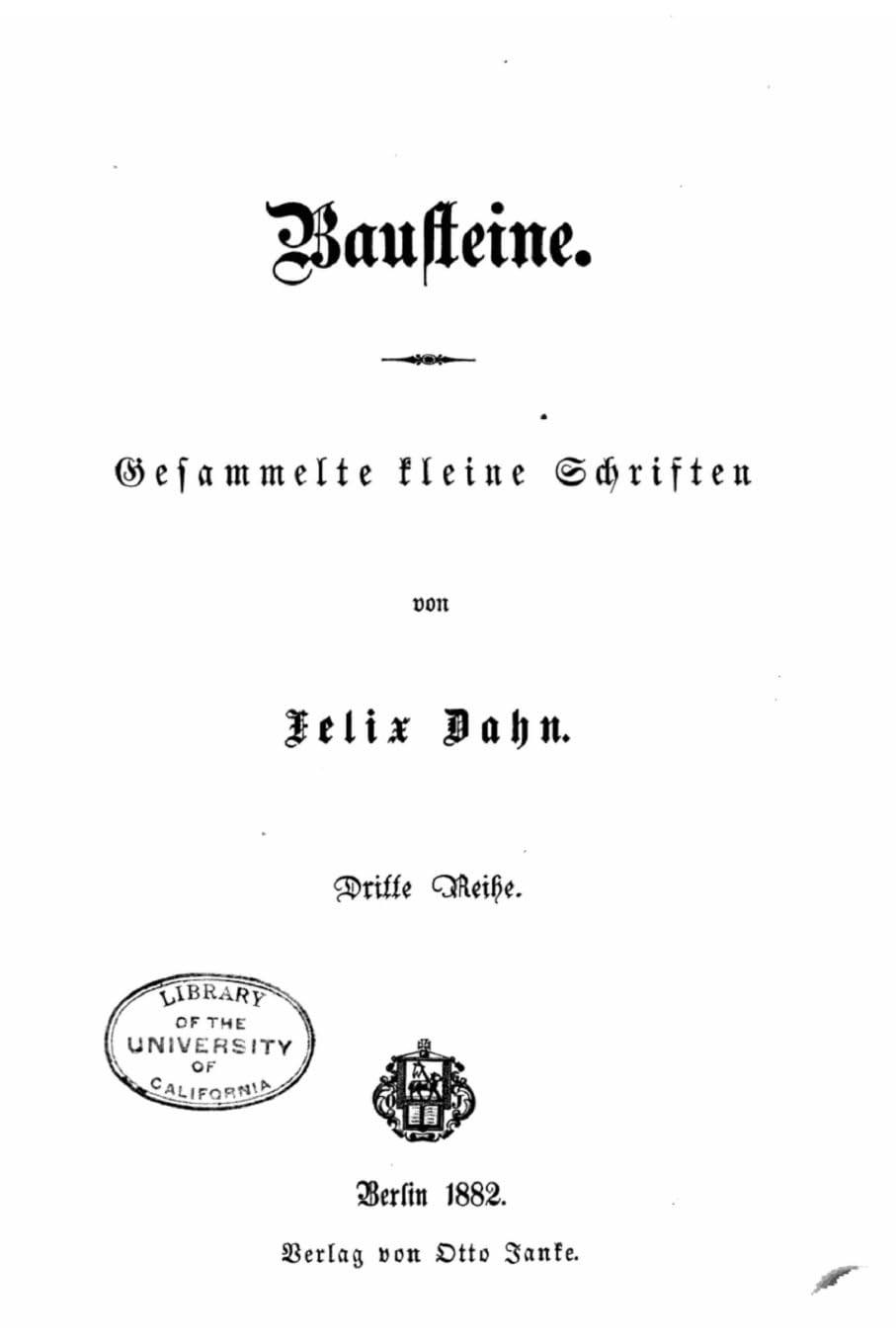 Bausteine Gesammelte kleine schriften Contemporary literature