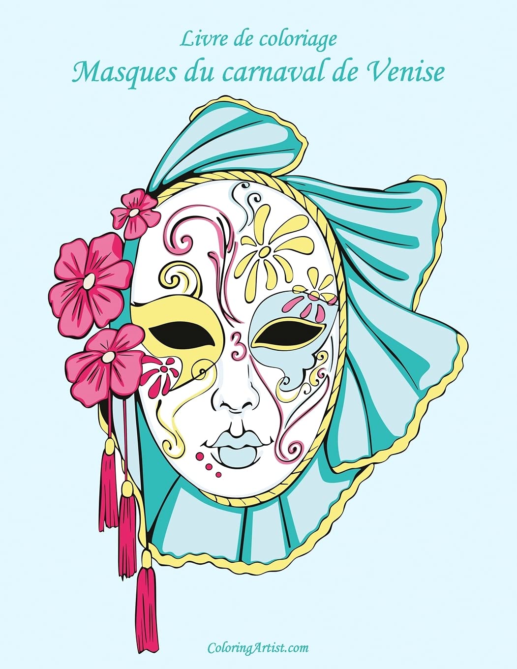 Livre de coloriage Masques du carnaval de Venise 1 book