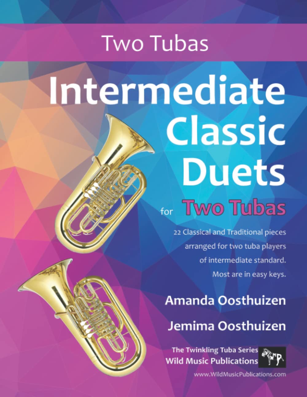 Intermediate Classic Duets for Two Tubas: 22 Classical and Traditional pieces arranged especially for two equal tuba players of intermediate standard. Most are in easy keys. Sheet Music