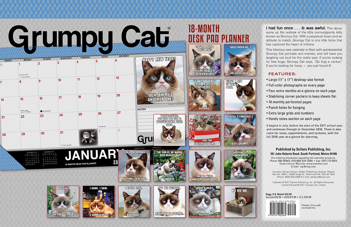 Product Image: Grumpy Cat 2018 Desk Pad Planner