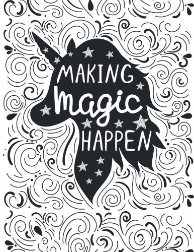 Making Magic Happen: Blank Sketchbook, Extra large, Draw, Sketch, and Doodle Pad, 120 pages, White paper, (8.5 x 11) inches (Sketchbooks for Kids and Adults) Lifestyle