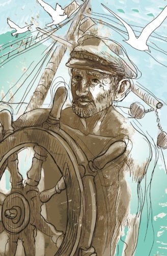 Men's Journal Notebook Sea Nautical (Blank Lined Journal, Small 5.25 x 8) Arts & Music