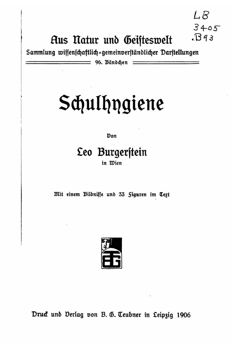 Schulhygiene Contemporary literature