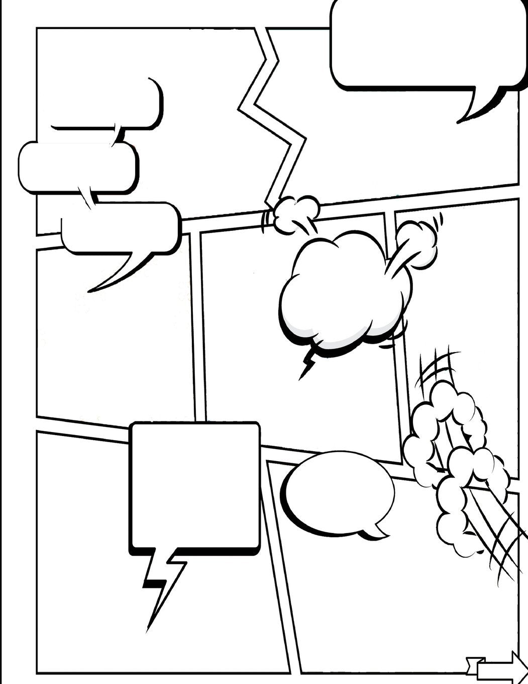 Creat Your Own Comic Book: Blank blocks for creating your story! 8.5 x 11 Non-fiction