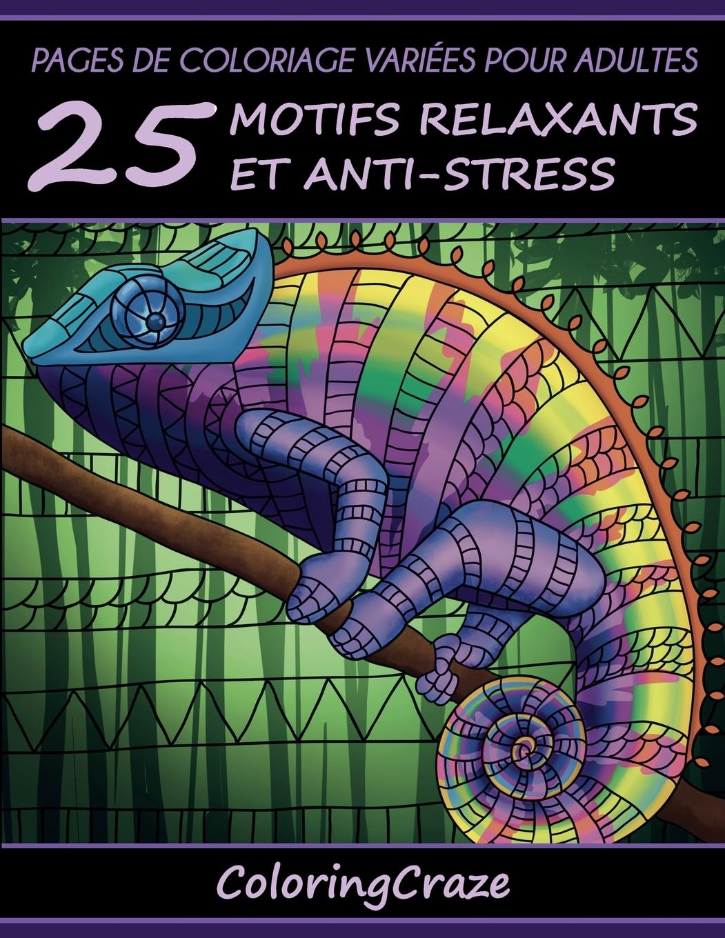 Pages de coloriage variées pour adultes: 25 motifs relaxants et anti-stress, Série de livre de coloriage pour adulte par ColoringCraze (Série thérapie artistique anti-stress, Band 7) Film, Art & Culture