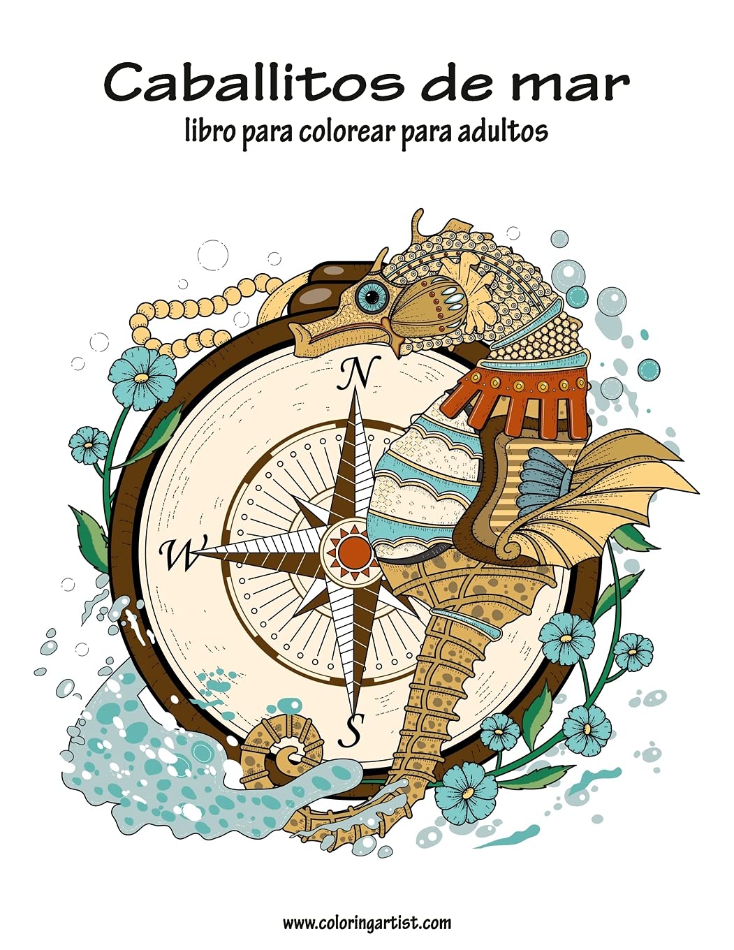 Caballitos de mar libro para colorear para adultos 1 Film, Art & Culture