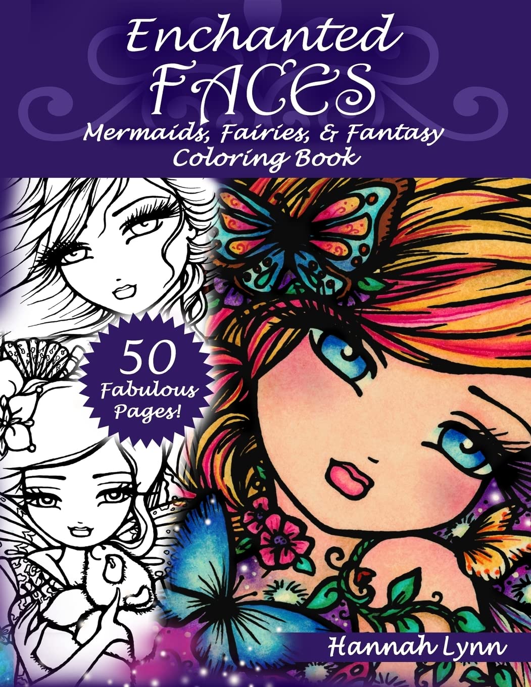 Enchanted Faces: Mermaids, Fairies & Fantasy Coloring Book Hobbies & Crafts