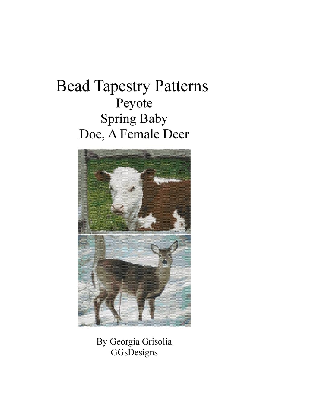 Bead Tapestry Patterns Peyote Spring Baby Doe, A Female Deer Hobbies & Crafts