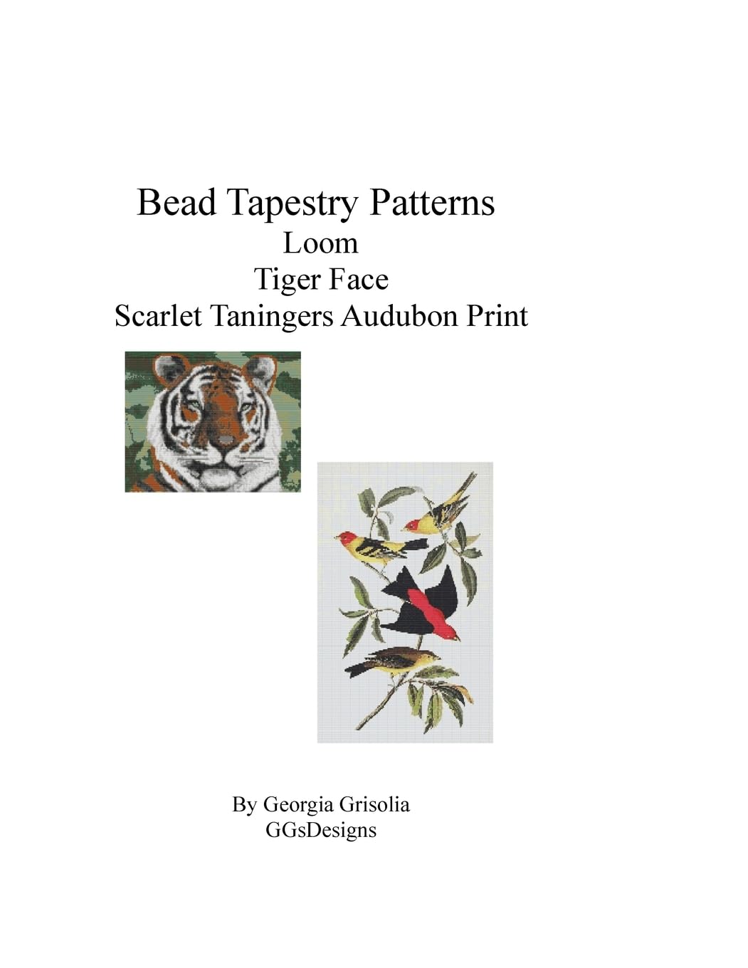 Bead Tapestry Patterns Loom Tiger Face Scarlet Taningers Audubon Print Hobbies & Crafts