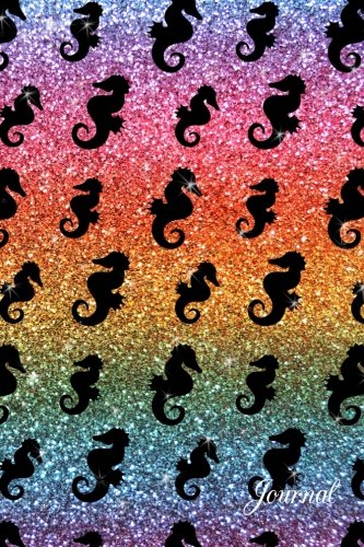 Journal: Faux rainbow glitter seahorse notebook Essays & Short Stories