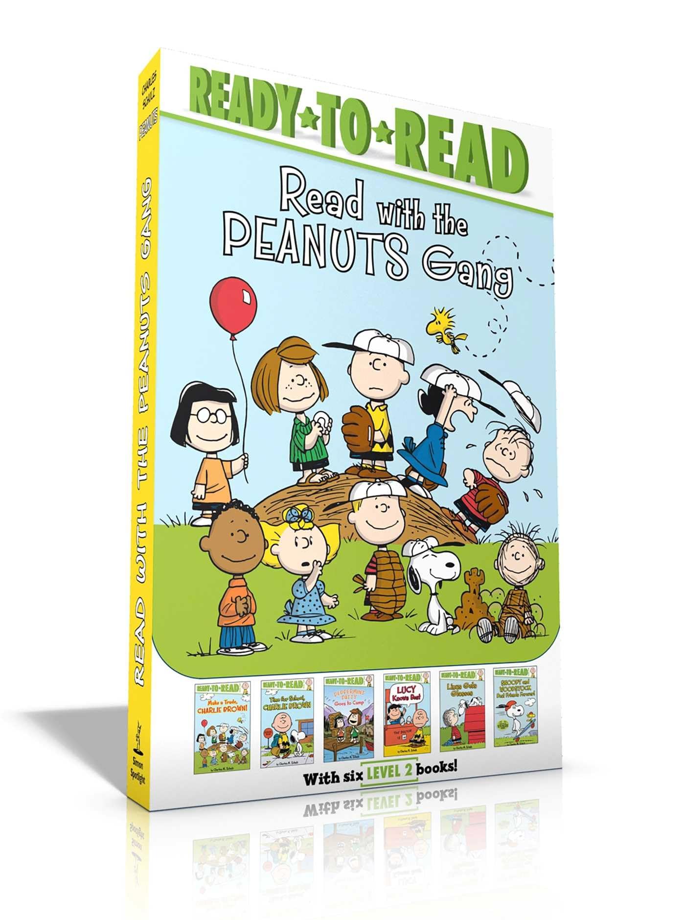 Read with the Peanuts Gang: Time for School, Charlie Brown; Make a Trade, Charlie Brown!; Peppermint Patty Goes to Camp; Lucy Knows Best; Linus Gets Glasses; Snoopy and Woodstock Non-fiction