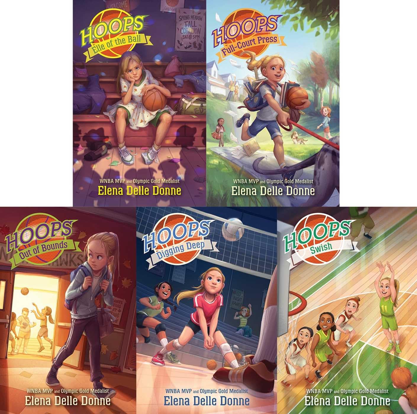 The Hoops Paperback Collected Set: Elle of the Ball; Full-Court Press; Out of Bounds; Digging Deep; Swish Leisure & Fun