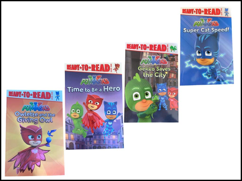 PJ Masks Ready-to-Read Value Pack (4 Books): Gekko Saves the City, Time to be a Hero, Owlette and the Giving Owl, and Super Cat Speed! Books