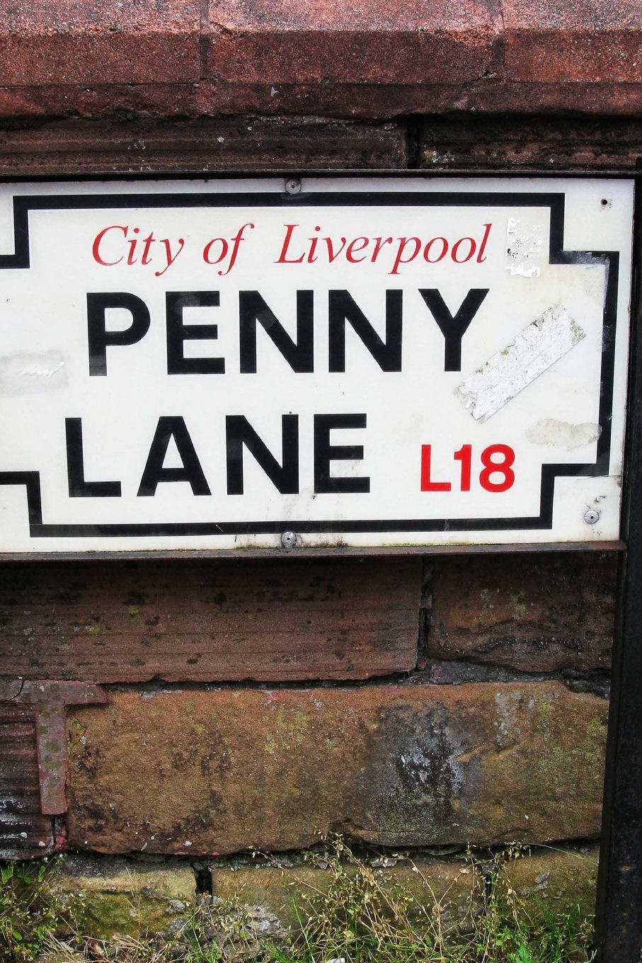 Penny Lane Street Sign in Liverpool England UK Journal: 150 page lined notebook/diary Travel