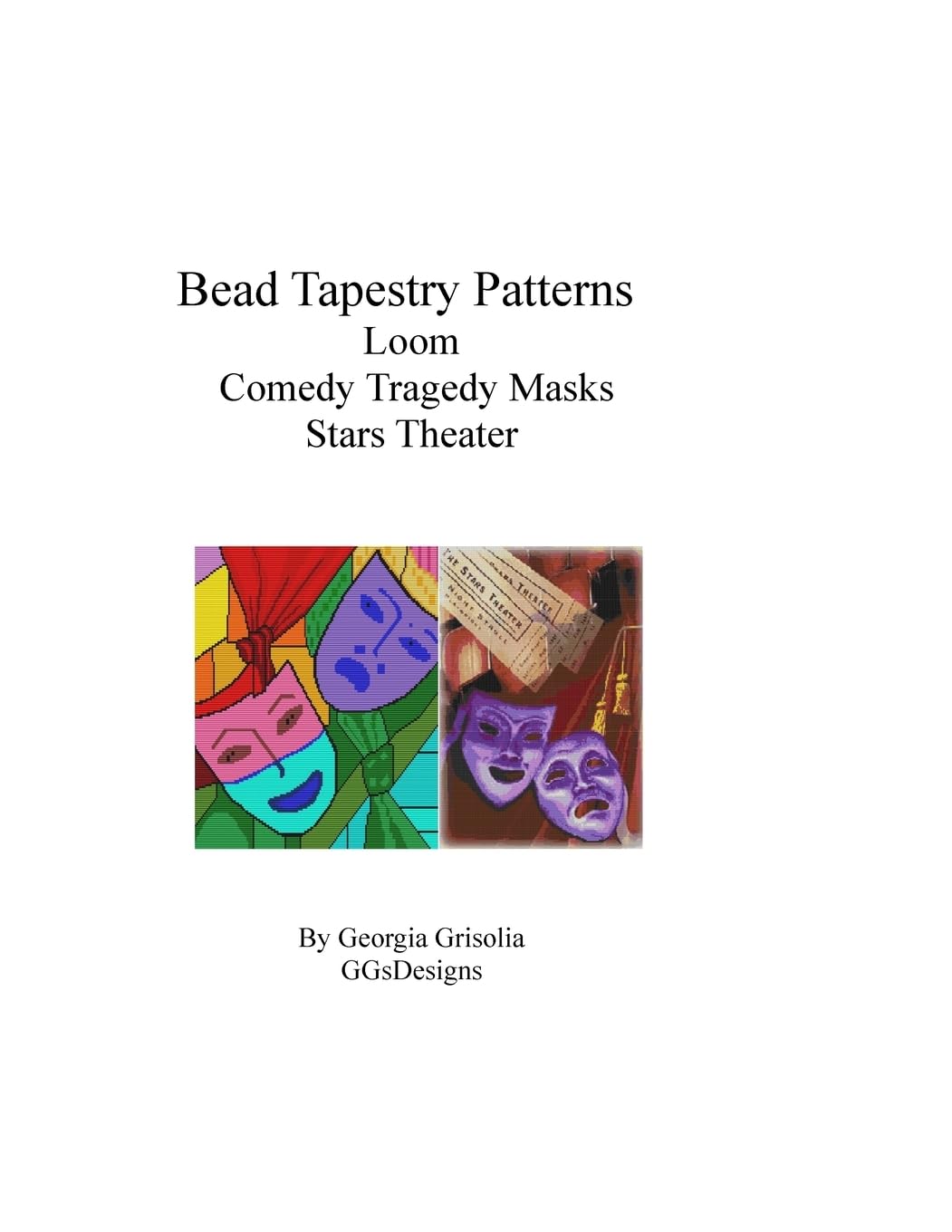 Bead Tapestry Patterns loom Comedy Tragedy Masks Stars Theater Hobbies & Crafts