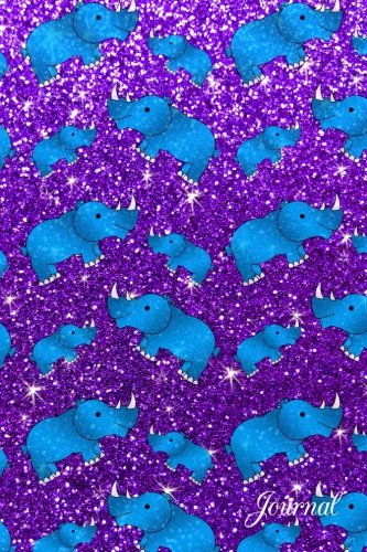 Journal: Faux purple glitter blue rhinoceros notebook Essays & Short Stories