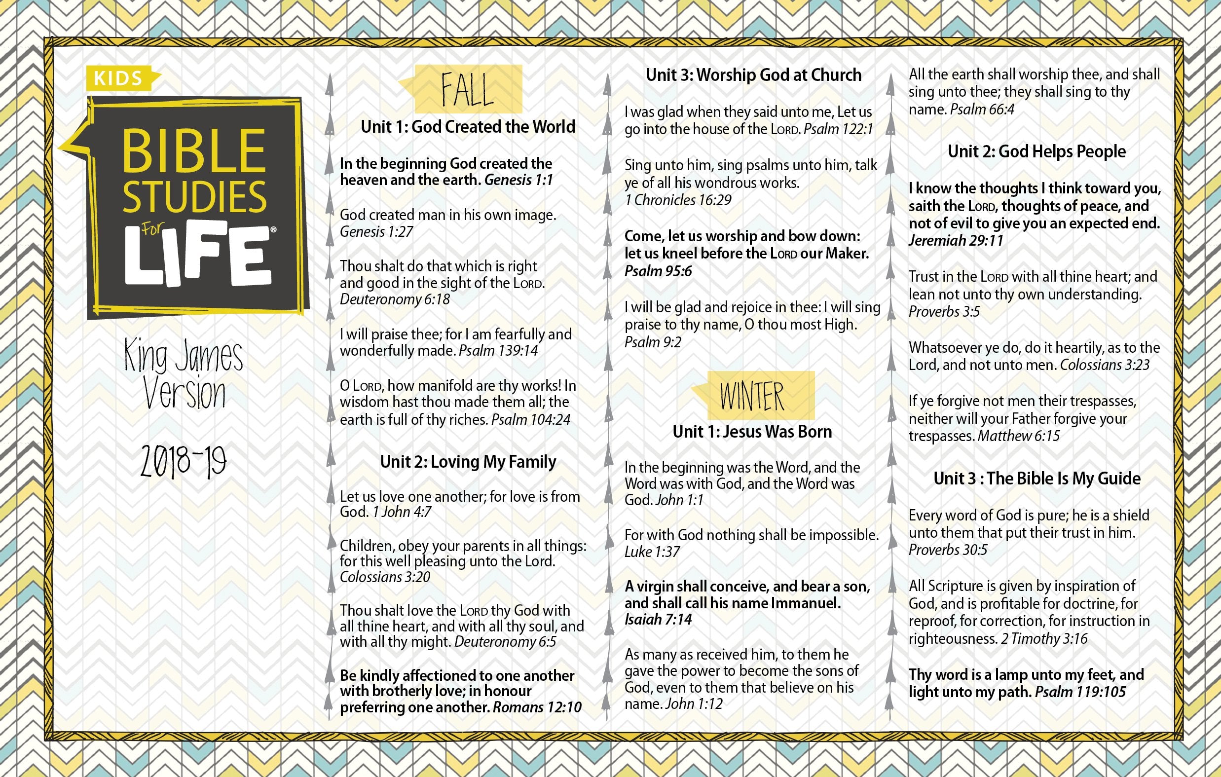 Kids Life Verses Cards for 2018-2019: King James Version (Bible Studies for Life) Non-fiction