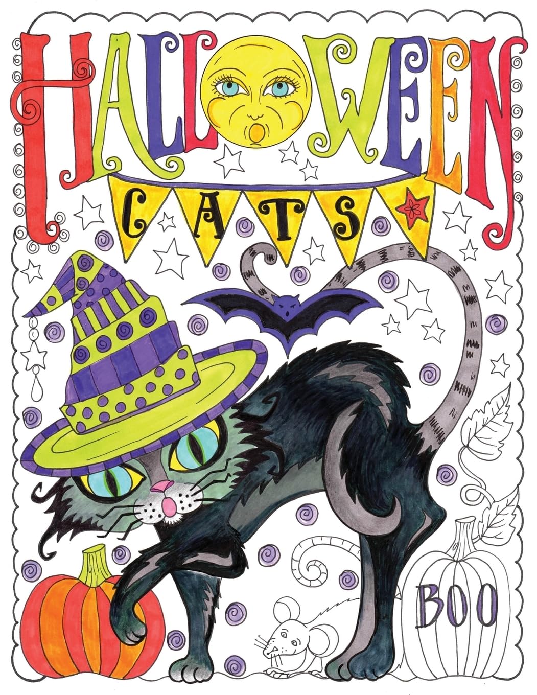 Halloween Cats: Adult Coloring Book book