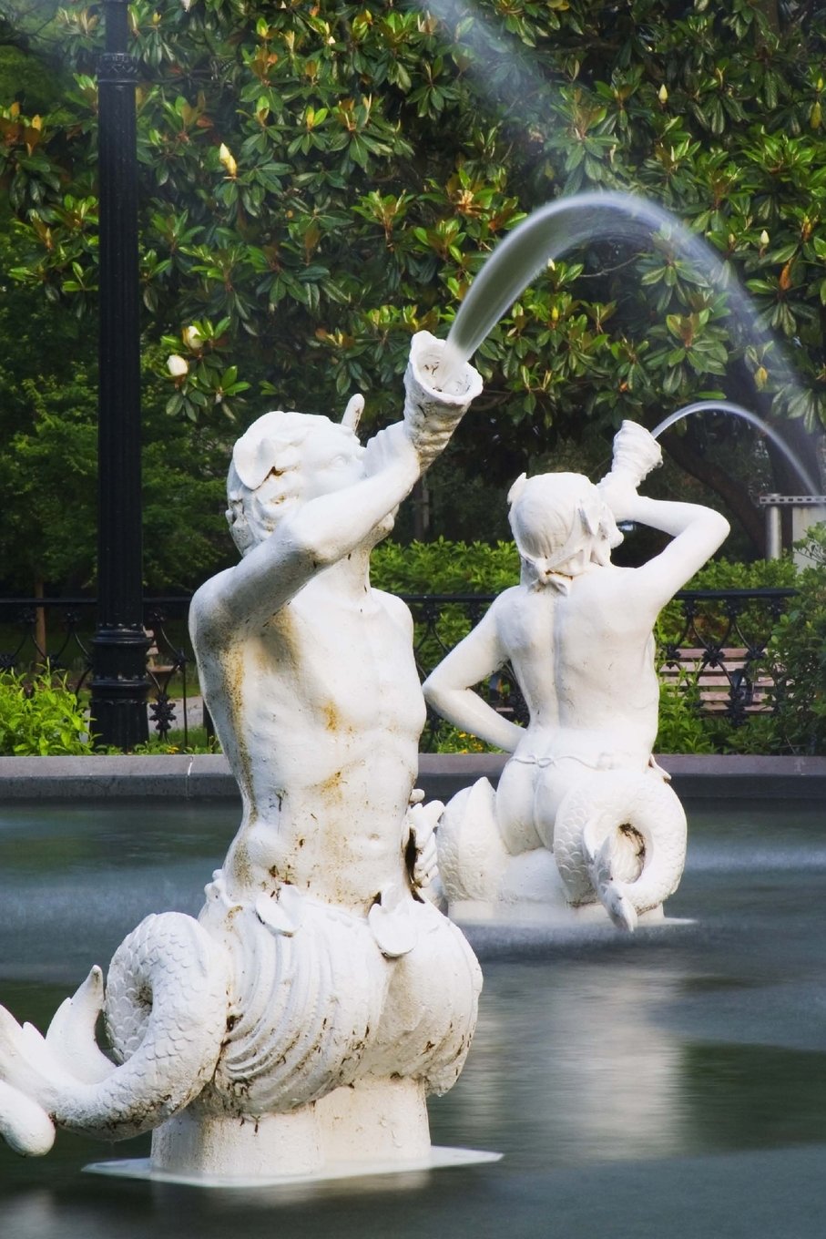 Forsyth Park Merman Fountain in Savannah Georgia Journal: 150 page lined notebook/diary Travel