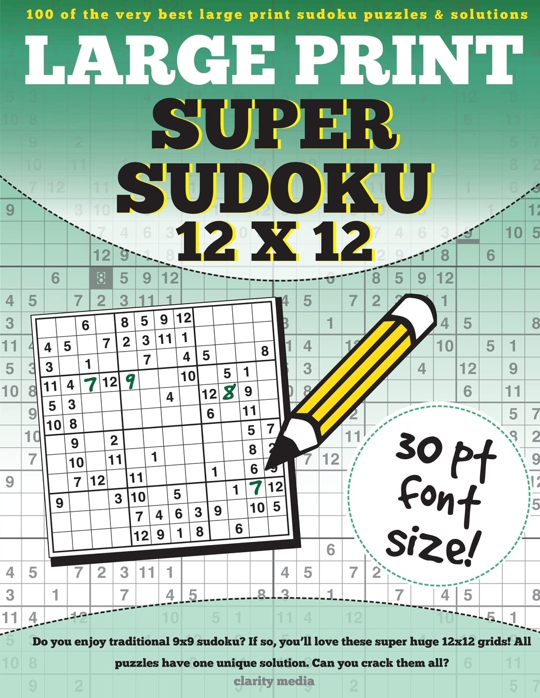 Large Print Super Sudoku 12x12: 100 12x12 super sudoku puzzles and solutions Leisure & Fun