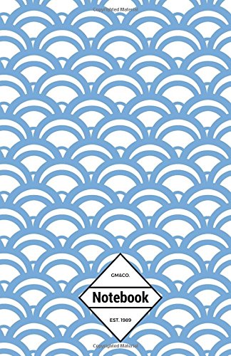 GM&Co: Notebook Journal Dot-Grid, Lined, Graph, 120 pages 5.5"x8.5": Indigo Blue Scale Religion & Esotericism