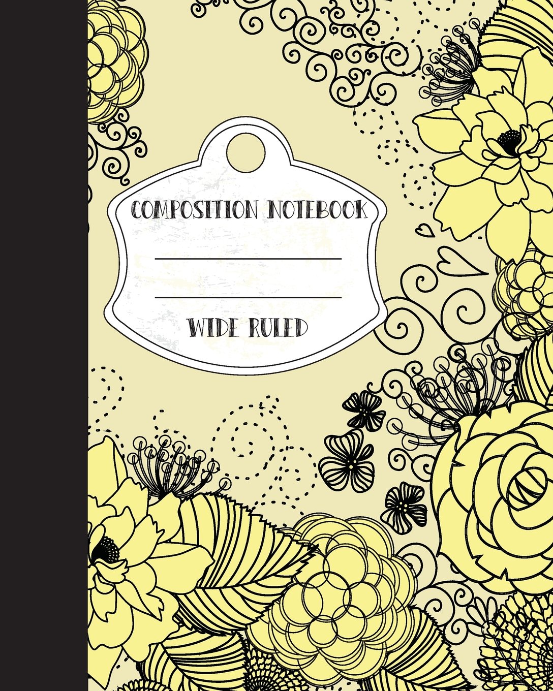Flower Wide Ruled Composition Notebook 8"x10",120 P, Seamless Potter style: Blank Ruled Composition Notebook for College School/Teacher/Office/Student Mathematics